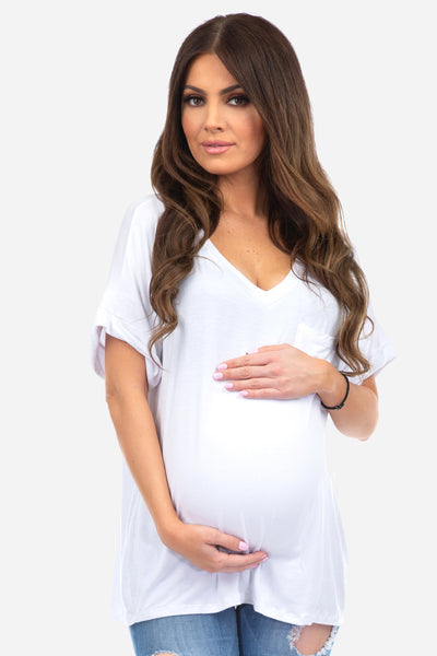  Maternity T-Shirts - White / Maternity T-Shirts