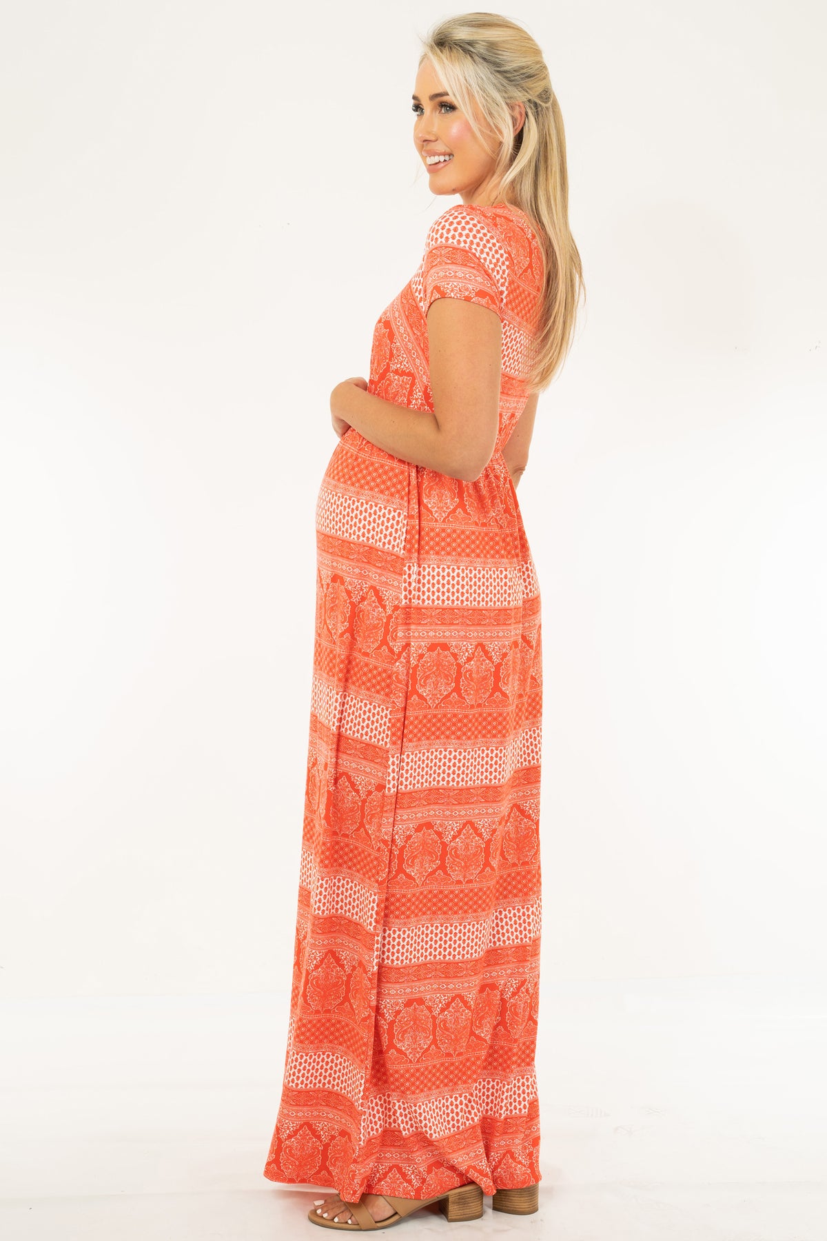 NWT - H&M MAMA beige tan Sleeveless Faux Wrap Maternity Dress - Large –  CommunityWorx Thrift Online